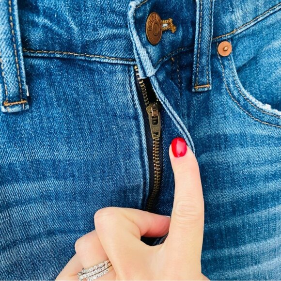 Madewell Wide-Leg Crop Denim Jeans Blue Sz 25 - Picture 4 of 11